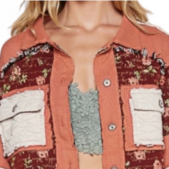 POL / New Patchwork Quilted Jacket / Boho Floral Winter jacket Boutique - Picture 8 of 13